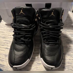 Jordan 12 Retro Black Metallic Gold White